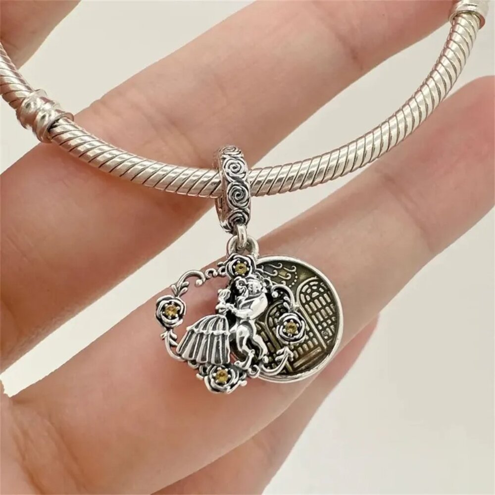 Pandora Disney Beauty And The Beast Dancing Dangl… - image 1